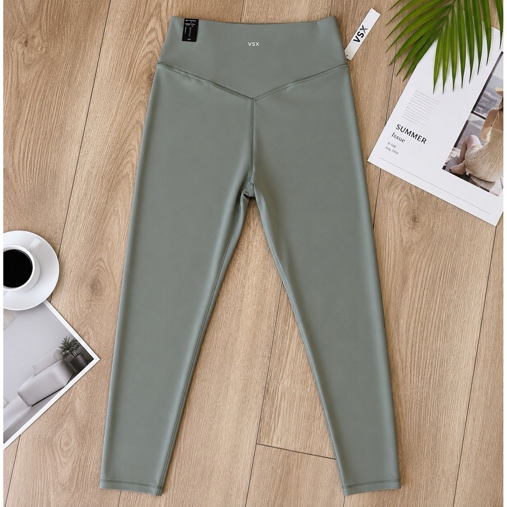 Victoria's Secret VSX Elevate High Rise Leggings Olive Green XL NWT 25 Inseam